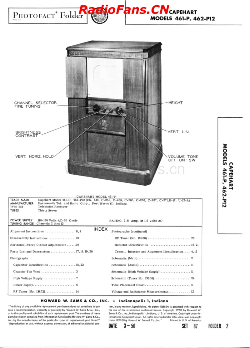 Capehart-461P-462-P12-Sams-87-2电路原理图.pdf_第1页