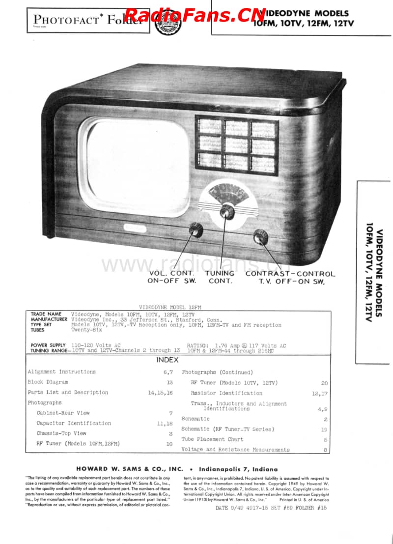 Videodyne-10FM-10TV-12FM-12TV-Sams-69-15电路原理图.pdf_第1页