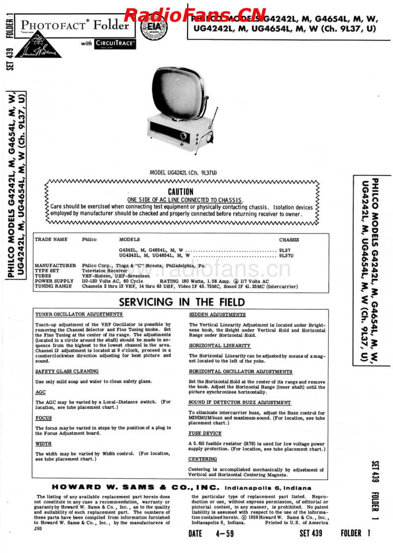 Philco_G4242-Predicta-Holiday-Sams-439-1电路原理图.pdf_第1页