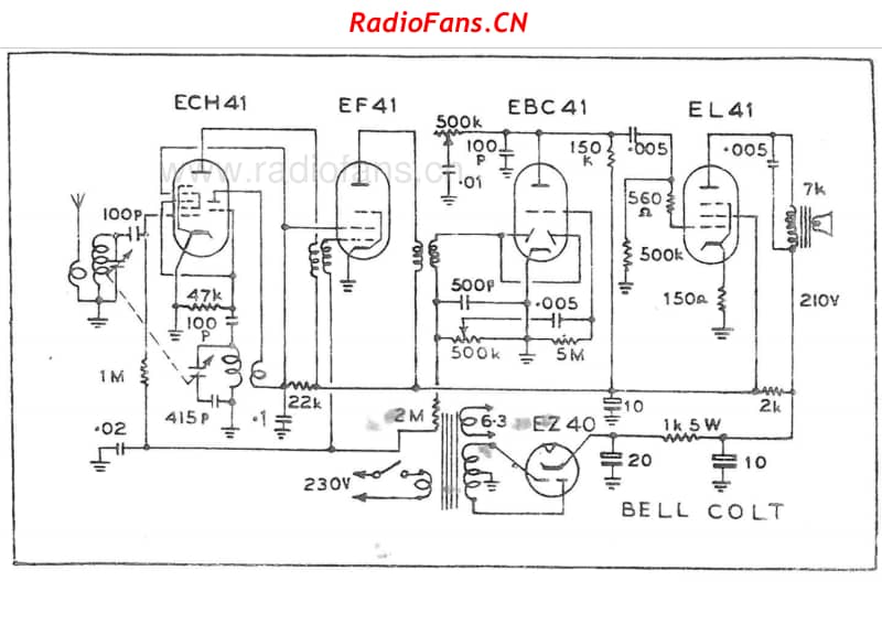 bell-colt-first-model-5v-bc-ac-1951- 电路原理图.pdf_第1页