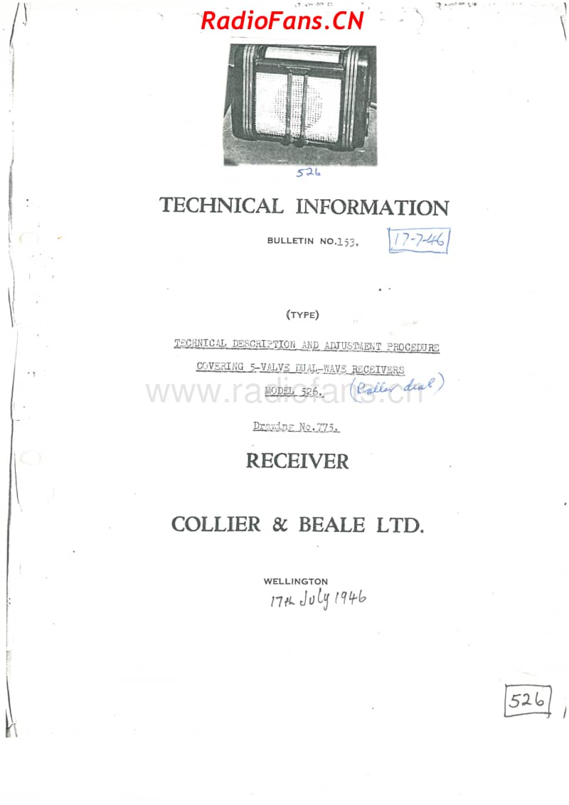 cb-model-526-5v-dw-ac-1946 电路原理图.pdf_第1页