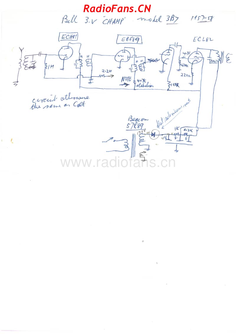 bell-3b7-champ-3v-bc-ac-1957-58 电路原理图.pdf_第1页