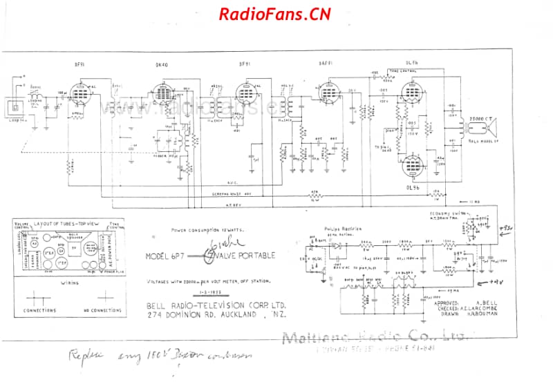 bell-6p7-6v-bc-ac-bat-portable-1955 电路原理图.pdf_第1页