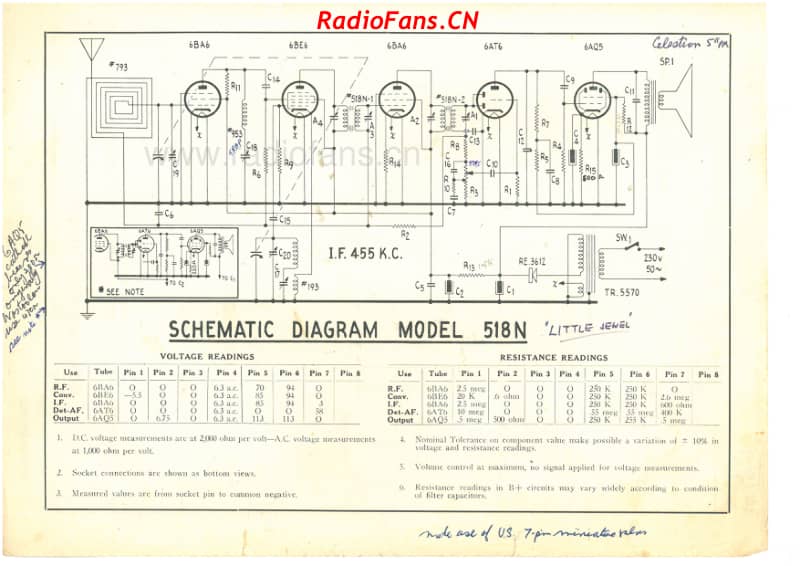 cb-model-518n-little-jewel-5v-bc-ac-1948-49 电路原理图.pdf_第2页