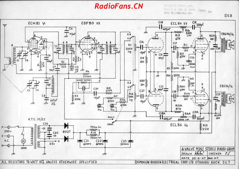 dreco-4-valve-mini-stereo-radiogram-1967 电路原理图.pdf_第1页