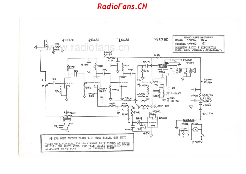 dreco-tempo-tape-recorder-1962 电路原理图.pdf_第1页