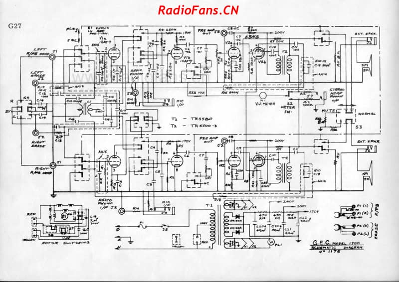 gec-model-1700-tape-recorder 电路原理图.pdf_第1页