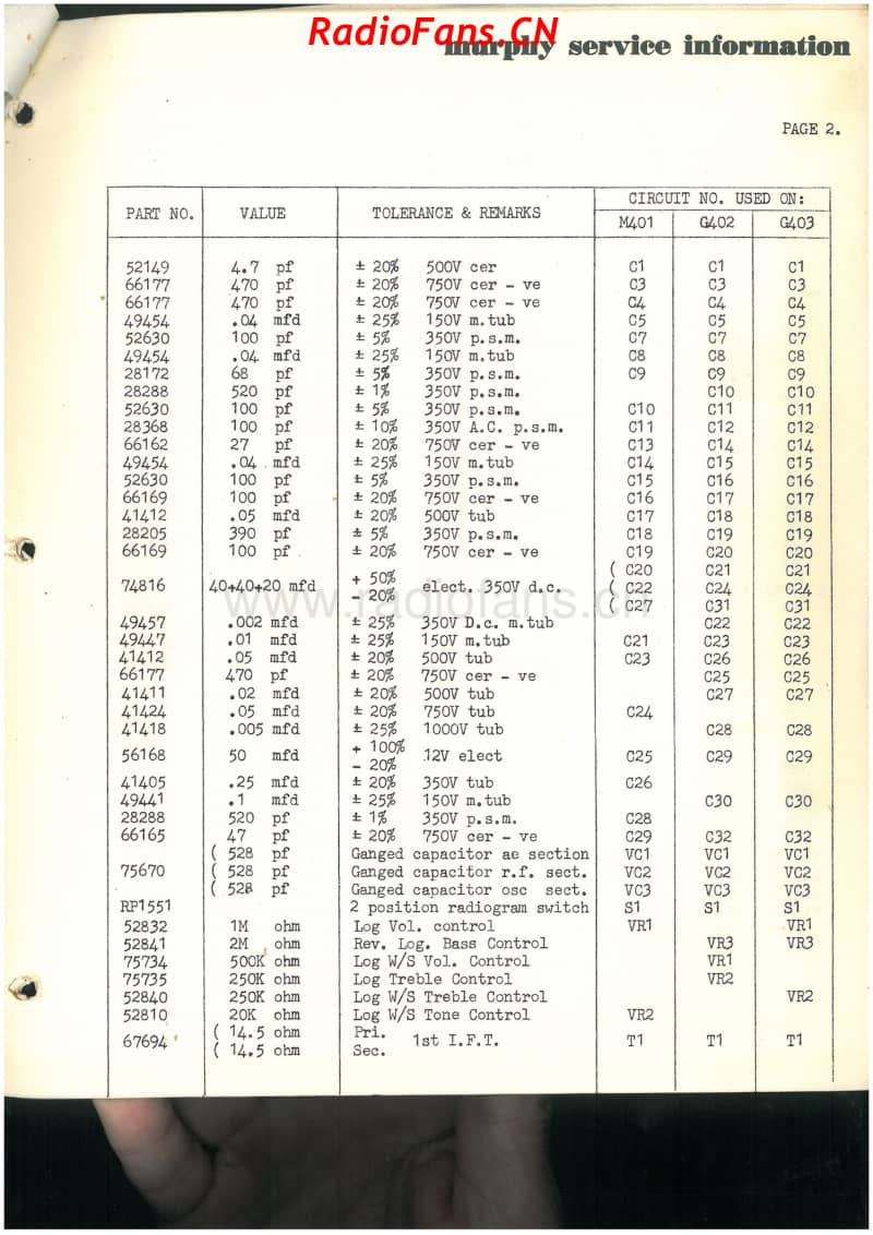 Murphy-M401-Minstrel-G402-Melodeon-G403-Melodist-6V-BC-AC-1958 电路原理图.pdf_第2页