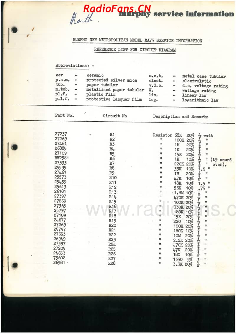 Murphy-MA75-New-Metropolitan-6V-BS-AC-1960 电路原理图.pdf_第1页