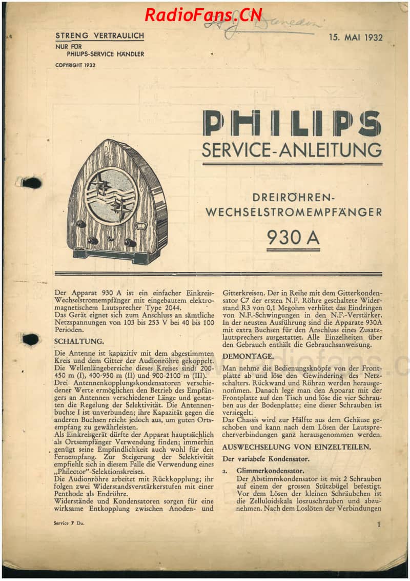 Philips-930A-4V-AC-1932 电路原理图.pdf_第1页