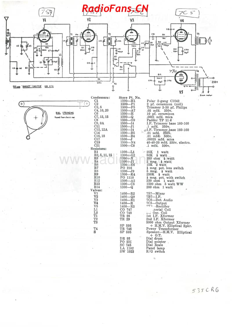 HMV-535CRG-Dorset-Chester-radiograms-5V-BC-AC-1953 电路原理图.pdf_第2页