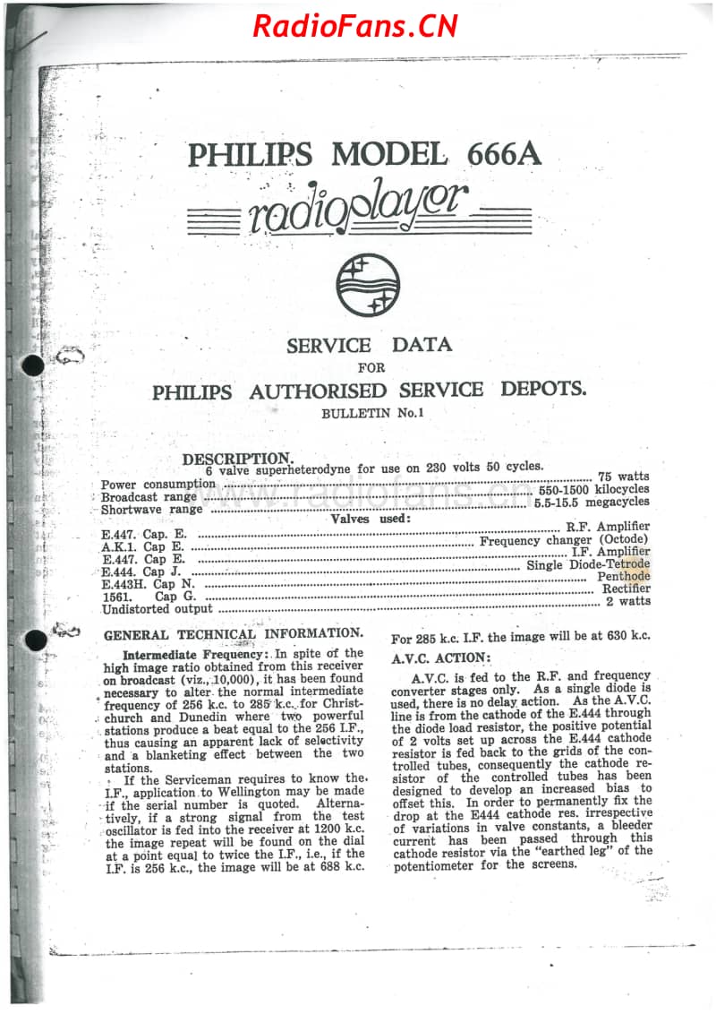 Philips-666A-6V-DW-AC-1934 电路原理图.pdf_第1页