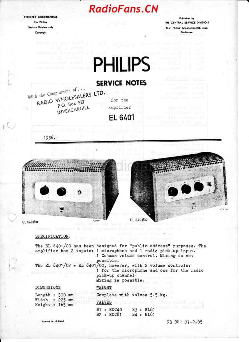 Philips-EL6401-amp 电路原理图.pdf_第1页