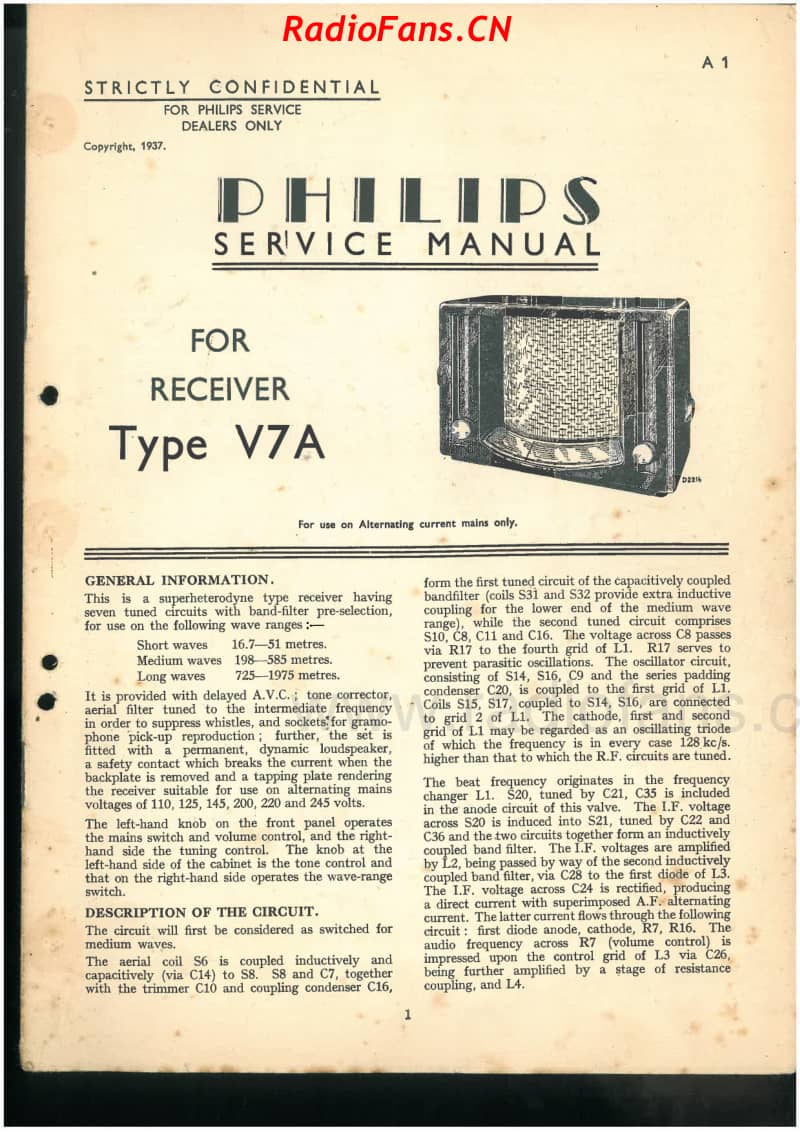 Philips-V7A-5V-AW-AC-1937 电路原理图.pdf_第1页