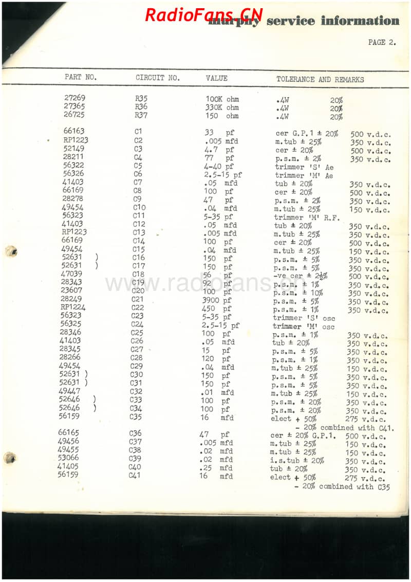 Murphy-MB302-Metropolitan-6V-BS-AC-1957 电路原理图.pdf_第2页