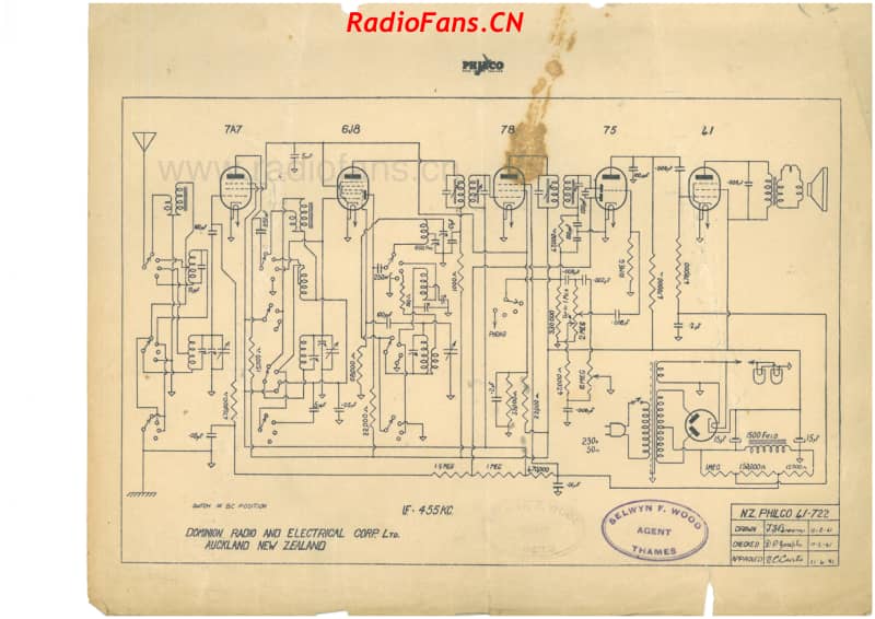 Philco-model-41-722-6V-AW-AC-1941 电路原理图.pdf_第1页