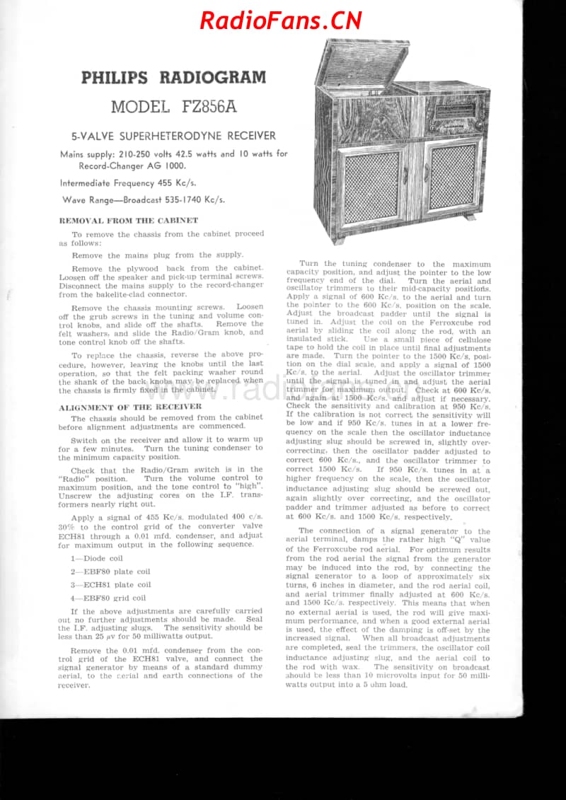 Philips-FZ856A-radiogram 电路原理图.pdf_第1页