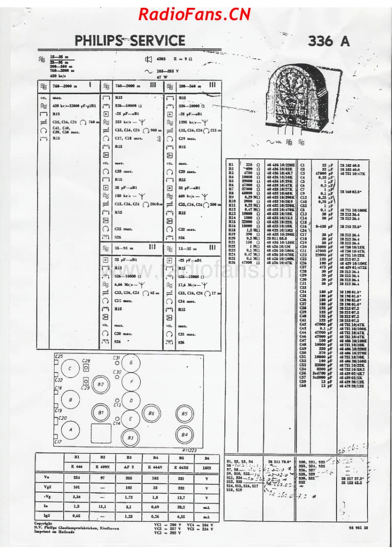 Philips-336A-6V-AC-19xx 电路原理图.pdf_第1页