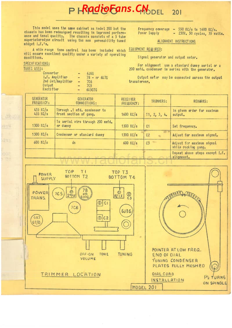 Philco-model-201-5V-BC-AC-Battery-1949 电路原理图.pdf_第1页