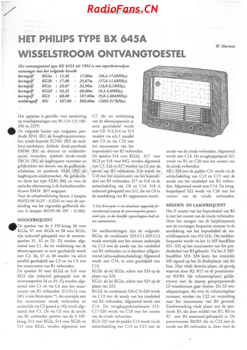 Philips-BX645U-5V-AW-AC-1955 电路原理图.pdf_第1页