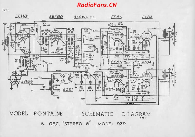 gec-fontaine-and-stereo-8-model-979 电路原理图.pdf_第1页