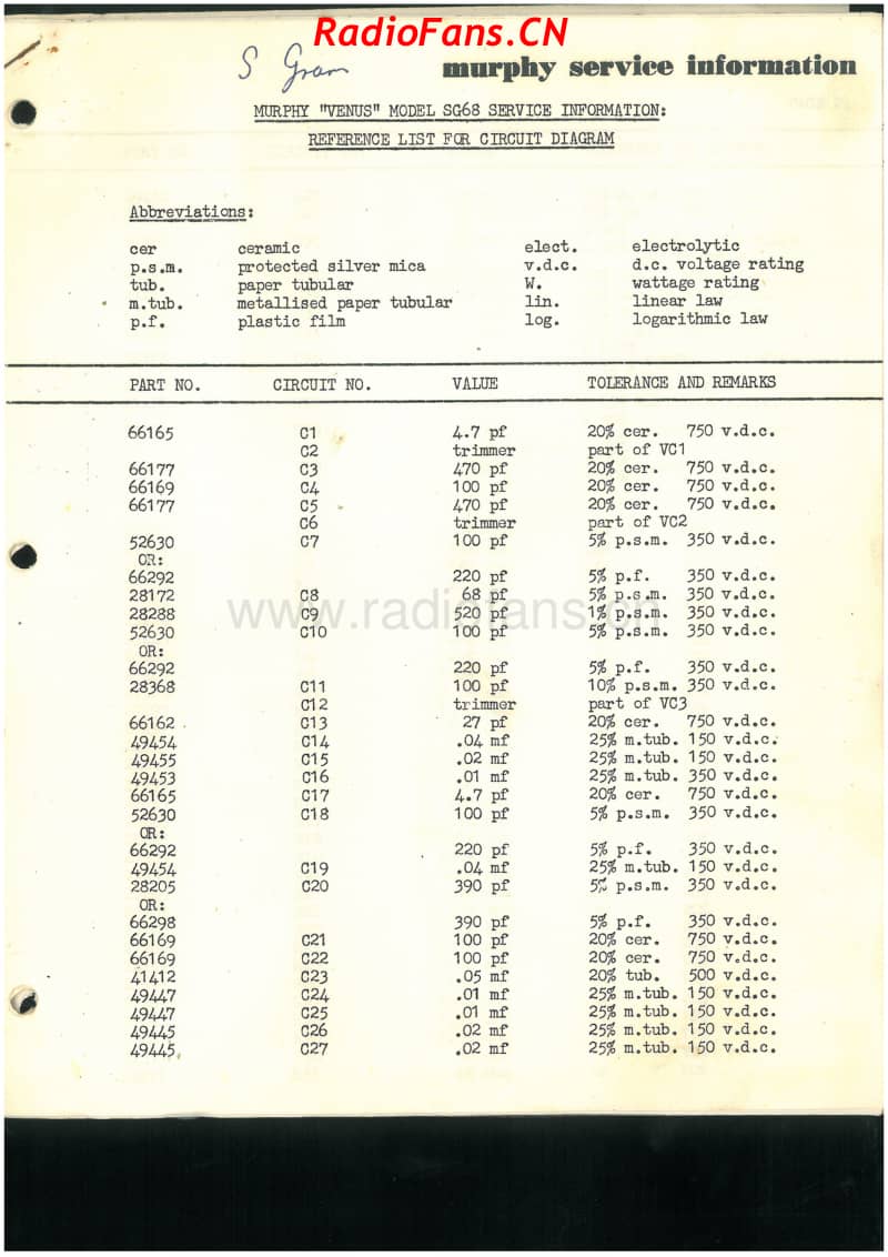 Murphy-SG68-Venus-stereogram-6V-BC-AC-1959 电路原理图.pdf_第1页