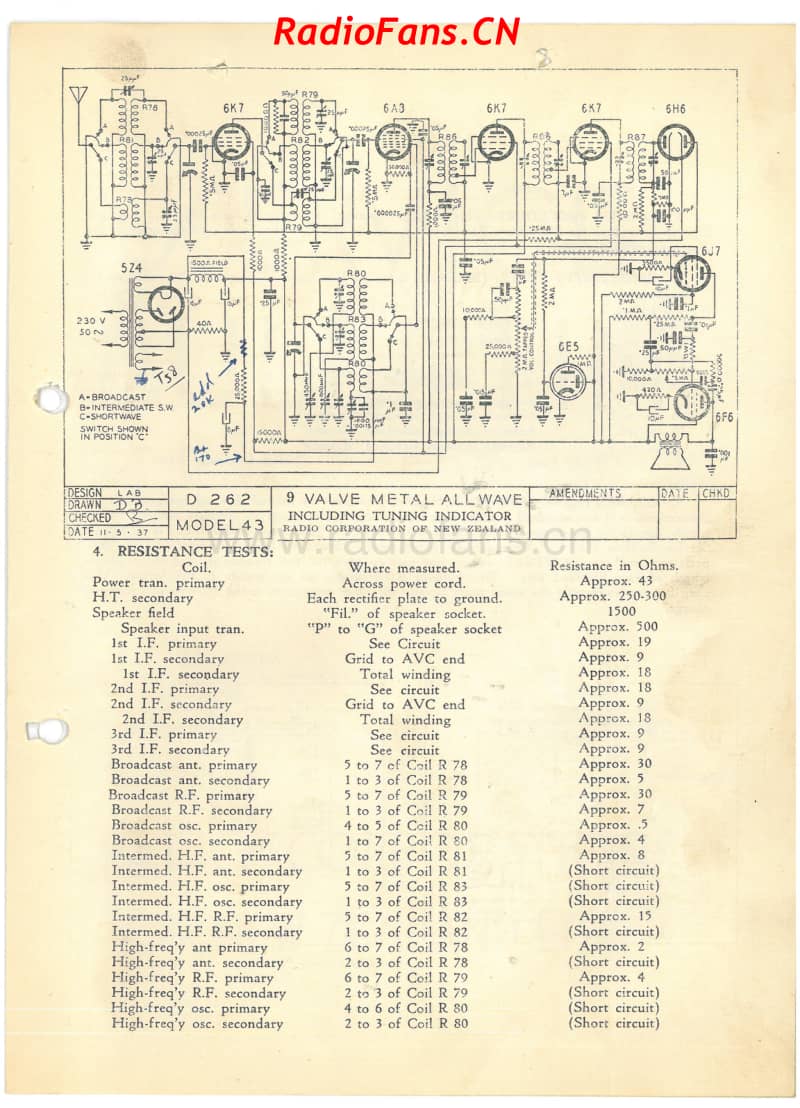 RCNZ-model-43-8V-AW-AC-1937 电路原理图.pdf_第3页