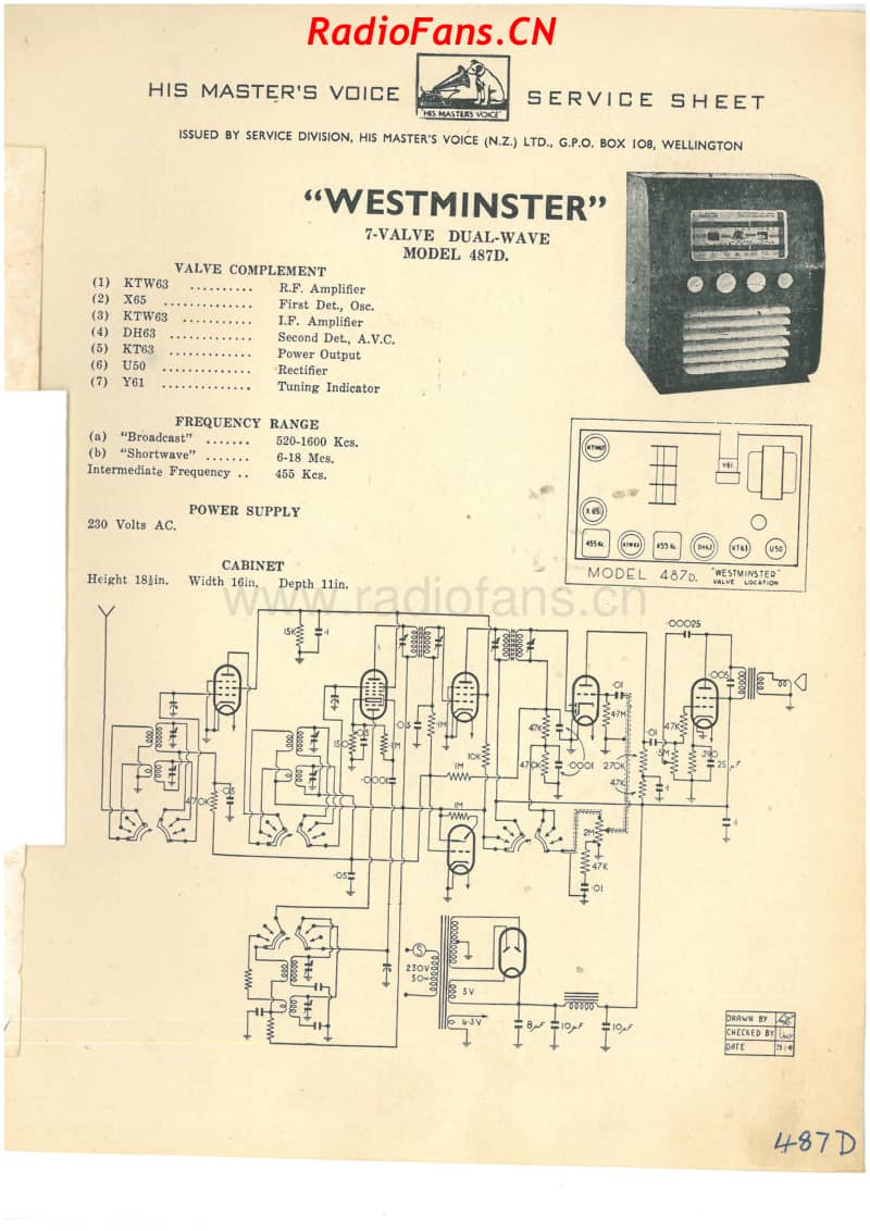 HMV-487D-Westminster-6V-DW-AC-1948 电路原理图.pdf_第1页