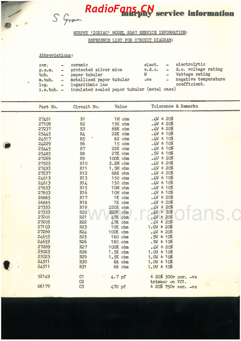 Murphy-SG67-Zodiac-stereogram-6V-BC-AC-1959 电路原理图.pdf_第1页