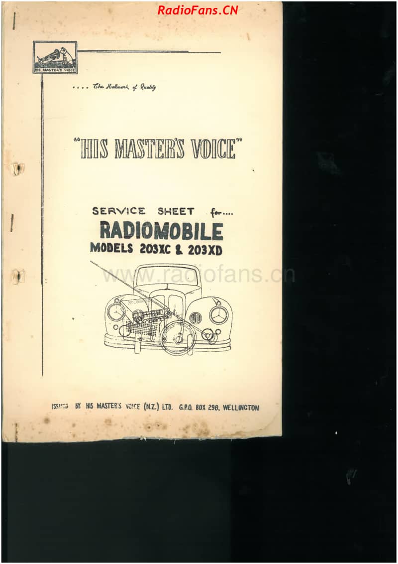 HMV-203XC-203XD-Radiomobile-car-radios 电路原理图.pdf_第1页