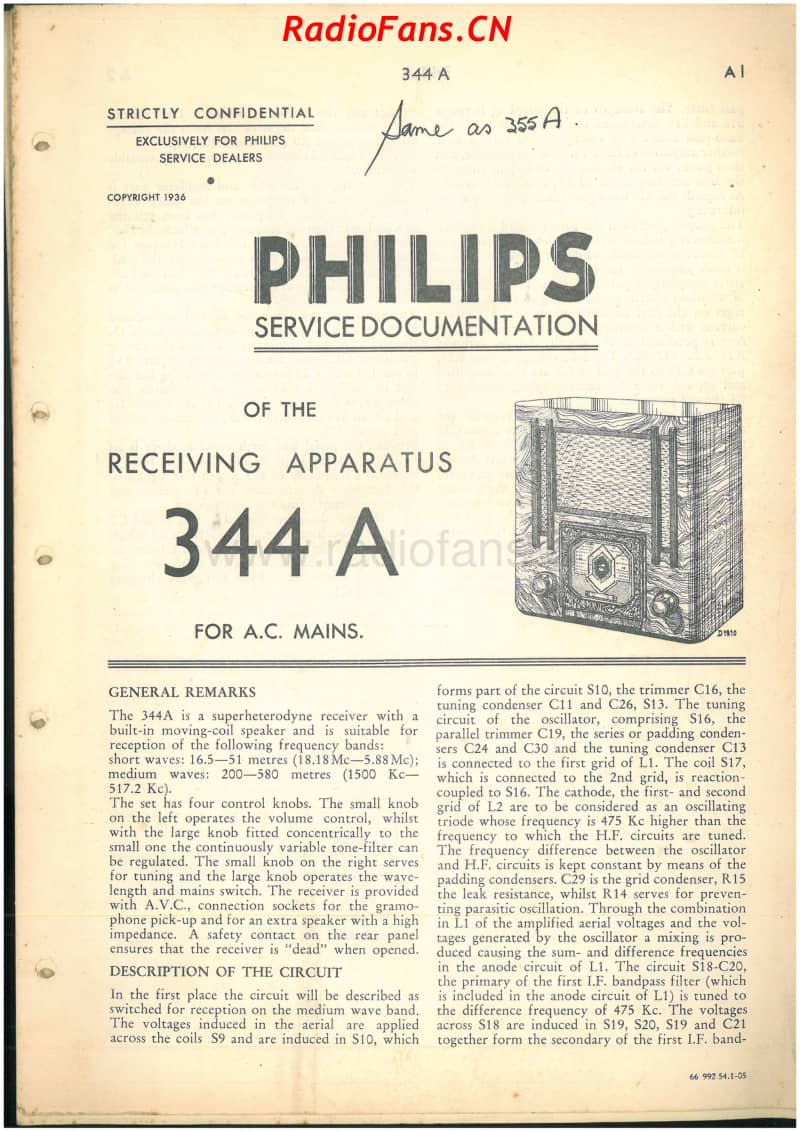 Philips-344A355A-5V-DW-AC-1936 电路原理图.pdf_第1页