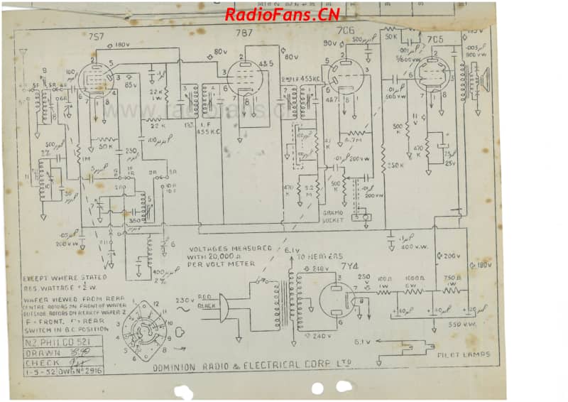 Philco-model-521-5V-DW-AC-1952- 电路原理图.pdf_第1页