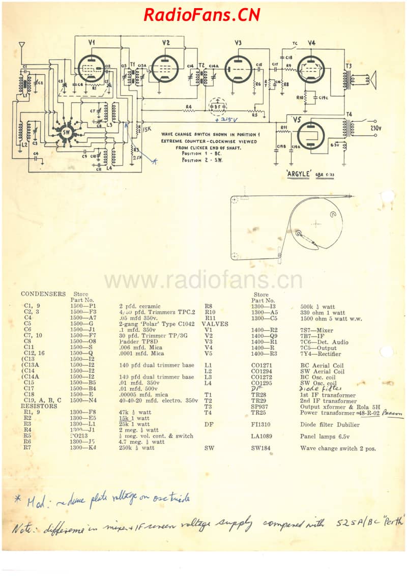 HMV-525D-Argyle-5V-DW-AC-1953 电路原理图.pdf_第2页