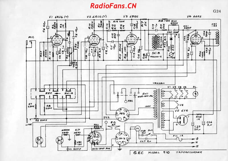 gec-model-910-tape-recorder 电路原理图.pdf_第1页