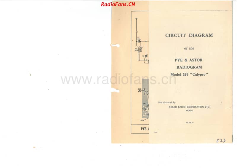 PYE-527-Astor-526-Calypso-radiogram 电路原理图.pdf_第1页