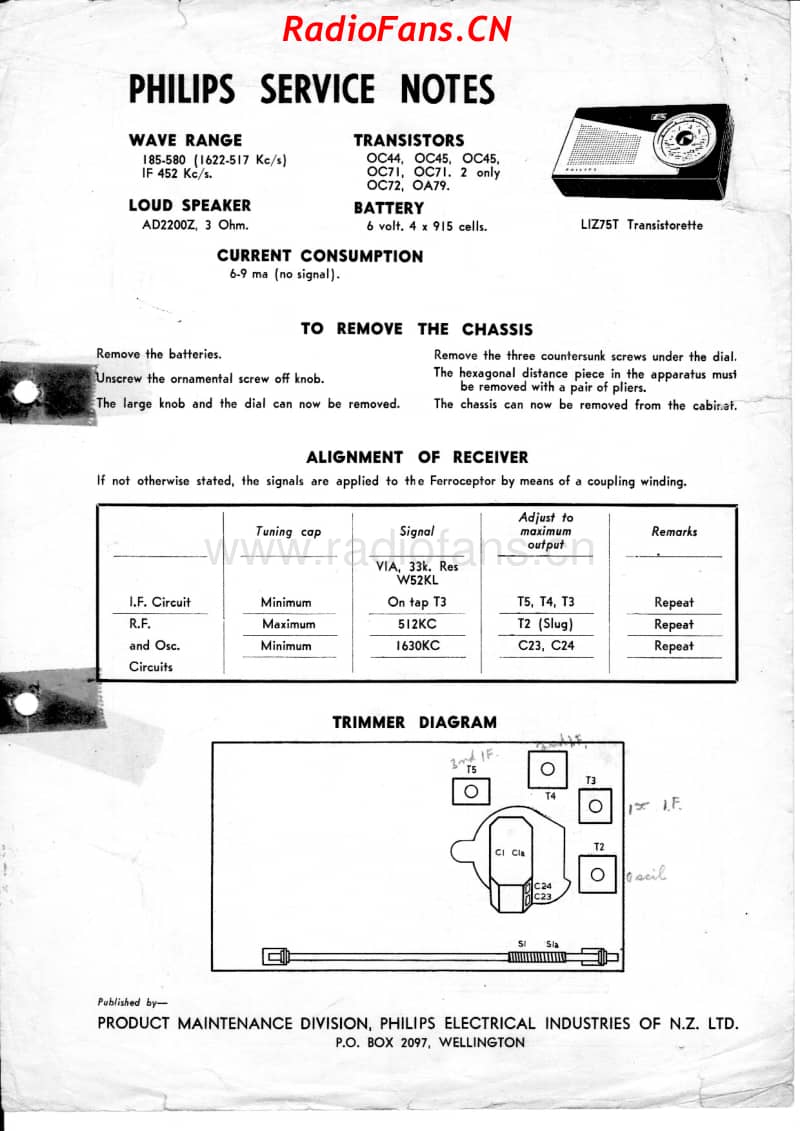 philips-l1z75t-transistorette 电路原理图.pdf_第1页