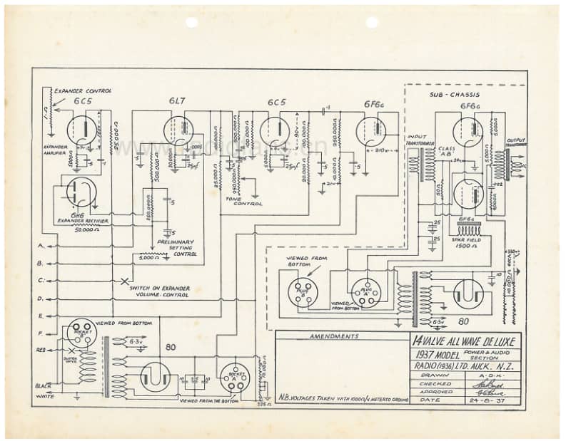 RL-14V-AW-AC-Deluxe-1937 电路原理图.pdf_第1页