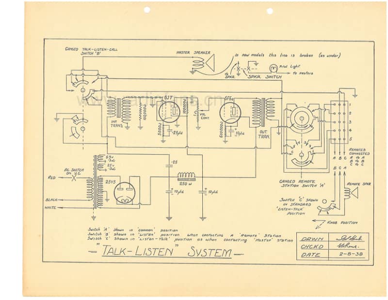 RL-RZ-Talk-listen-system-1938 电路原理图.pdf_第1页