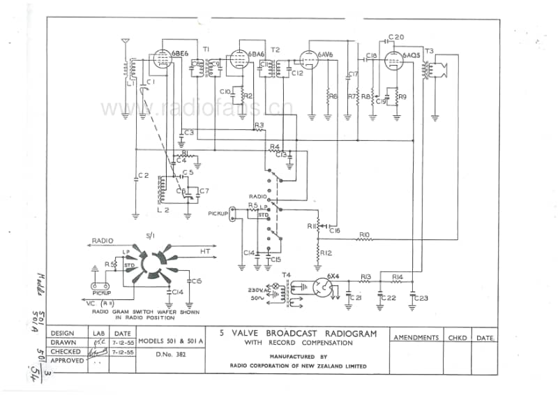 RCNZ-model-501501A501B501C-5V-BC-AC-radiogram-1955-57 电路原理图.pdf_第1页