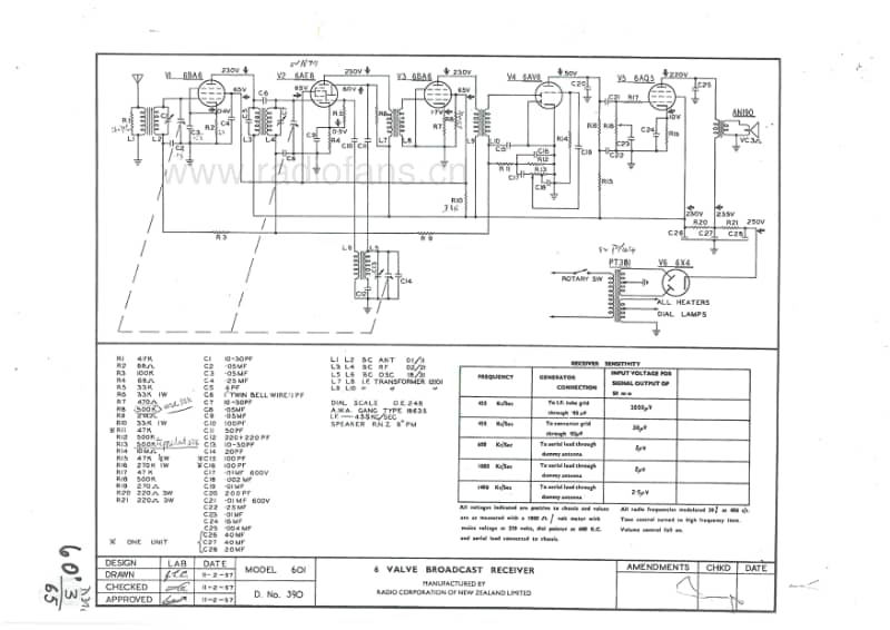 RCNZ-model-601-6V-BC-AC-1957 电路原理图.pdf_第1页