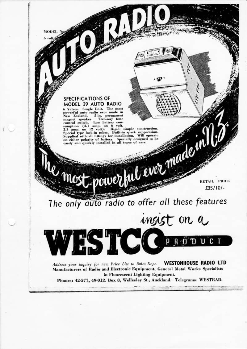 Westco-model-39-Auto-radio-c1950 电路原理图.pdf_第2页