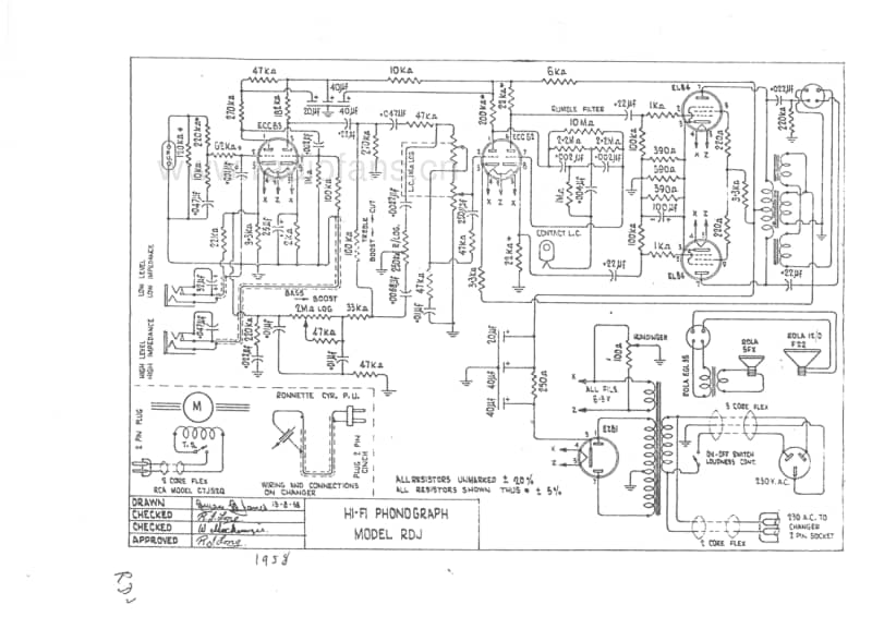 RL-RDJ-phonograph-5V-AC-1958 电路原理图.pdf_第1页