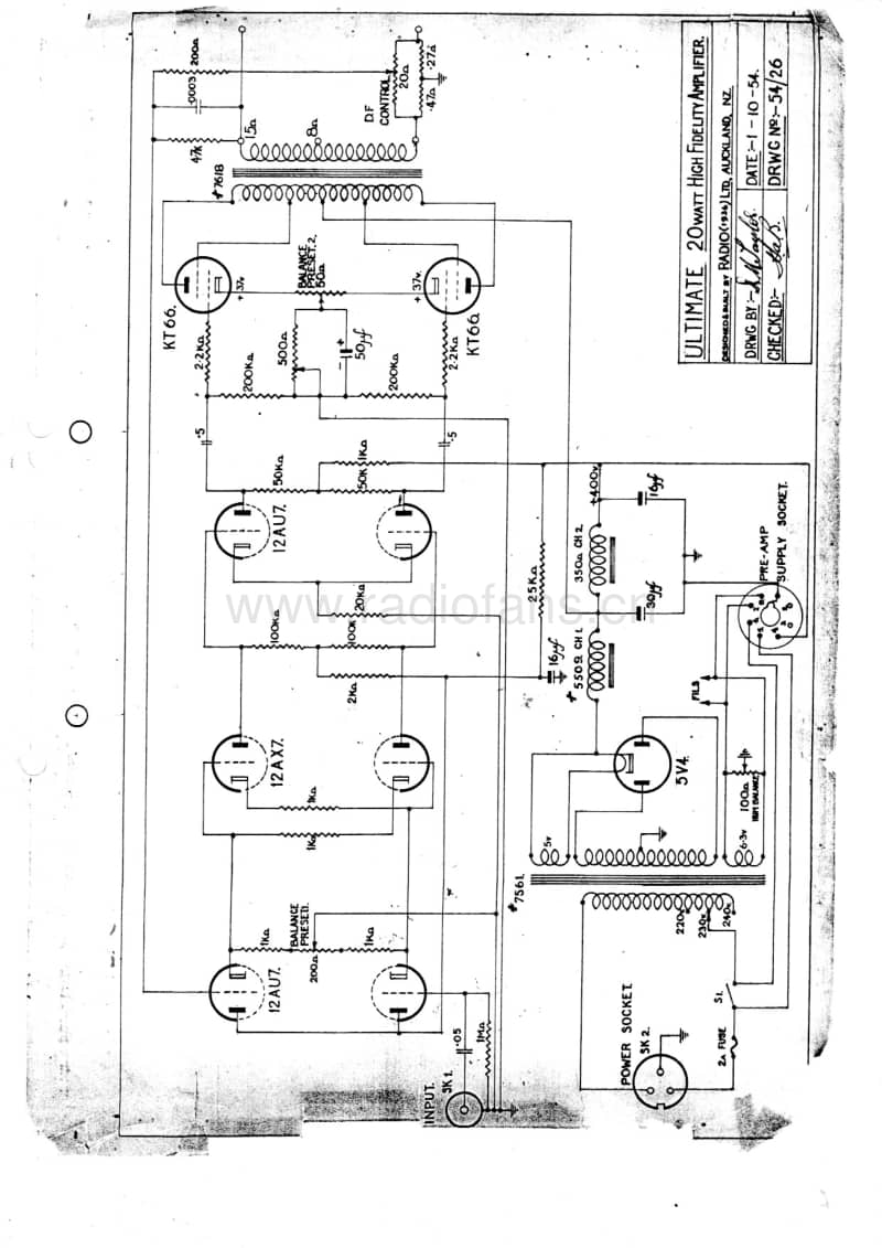 rl-ultimate-20w-hi-fi-amplifier-1954 电路原理图.pdf_第1页