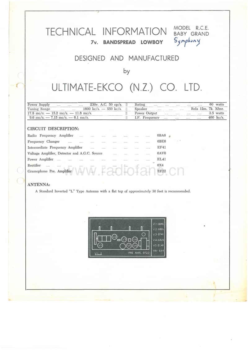 RL-RCE-Baby-GrandSymphony-7V-Bandspread-AC-1955 电路原理图.pdf_第1页