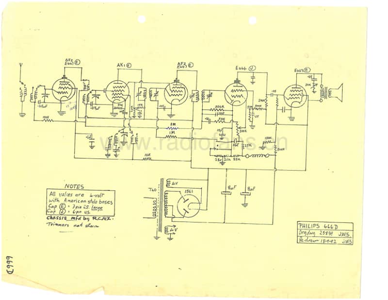 RCNZ-Philips-model-666D-6V-BC-AC- 电路原理图.pdf_第1页