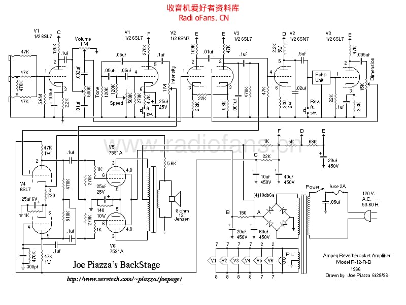 Ampeg_reverb_rocket_12rb 电路图 维修原理图.pdf_第1页