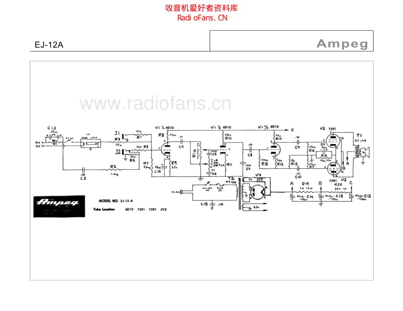 Ampeg_ej12a 电路图 维修原理图.pdf_第1页