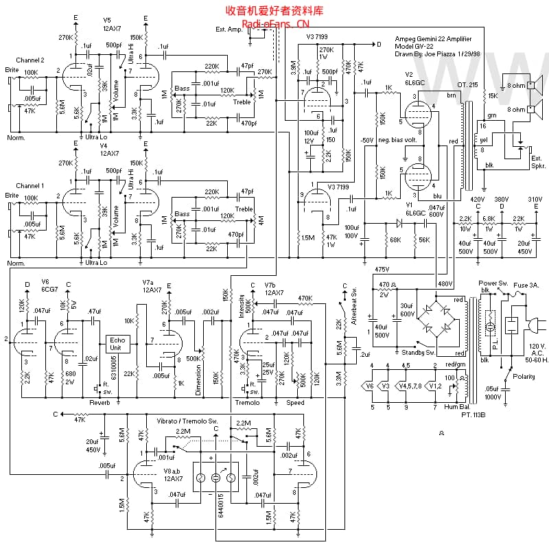 Ampeg_gv22_gemini22 电路图 维修原理图.pdf_第2页