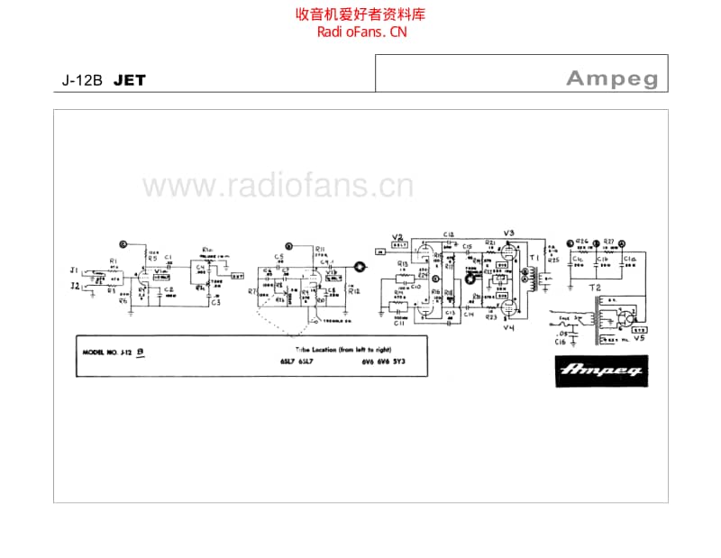 Ampeg_12b_jet 电路图 维修原理图.pdf_第1页