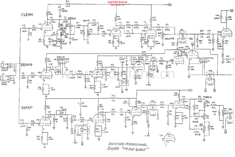 Bogner_triplegiant_preamp 电路图 维修原理图.pdf_第1页